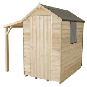 Wickes Apex Overlap Pressure Treated Shed 4 x 6 ft with Lean