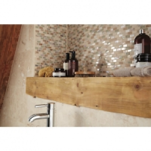 Wickes Cream Pearl Glass Stone & Metal Mini Brick Mosaic 285