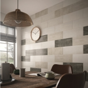 Wickes Brooklyn Cement White Ceramic Tile 500 x 200mm