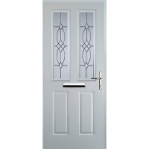 Euramax 2 Panel 2 Square White Left Hand Composite Door 880m