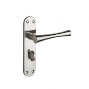 Wickes Bella Bathroom Handles Pair Satin Nickel Finish