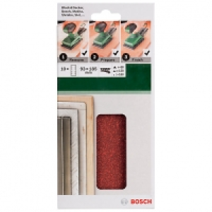 Bosch 10 Piece 1/3 Sheet Mixed Grit