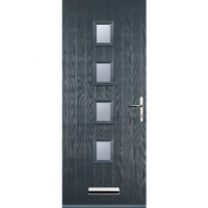 Euramax 4 Square Grey Left Hand Composite Door 920mm x 2100m &pound;739.99