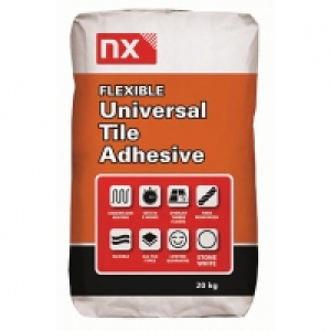 Norcros Universal Flexible Tile Adhesive Grey 20kg