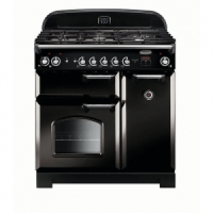 Rangemaster Classic 90 Duel Fuel Black Chrome Trim
