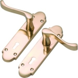 Wickes Prague Lock Handle Brass £13.79