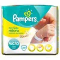 Asda Pampers New Baby Nappies Size 0 (Micro) Carry Pack