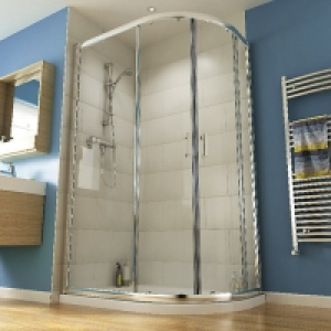 Wickes Offset Quadrant Semi Frameless Sliding Shower Enclosu