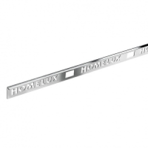 Homelux 6mm Metal Straight Edge Silver Effect Tile Trim £18.99