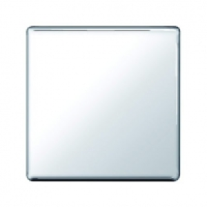 Wickes Blanking Plate 1 Gang Polished Chrome Screwless Flat