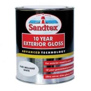 Sandtex 10 Year Exterior Gloss Paint - Pure Brilliant White  £17.50