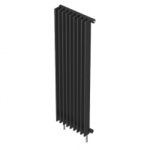 QRL Adagio Vertical Designer Radiator - Matt Charcoal 2000 x