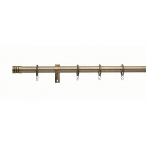 28mm Metal Stud Curtain Pole Antique Brass 3m &pound;39.99