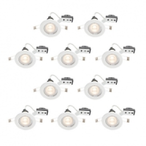 Wickes White LED Downlight - 4.8W - Pack of 10