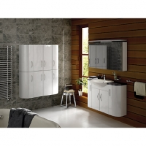 Wickes Vienna Open Base Unit - White Gloss 600mm