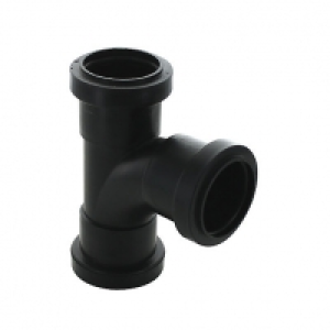 Wickes Black Pushfit 92.5DEG Tee 32mm &pound;1.03