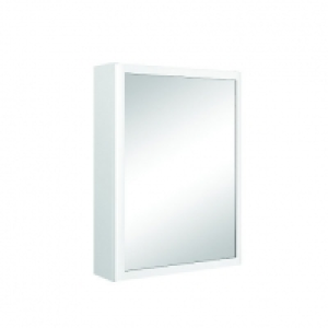 Wickes Bettona Curved Mirror Bathroom Cabinet - White 550mm