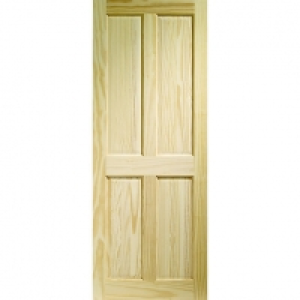 Wickes Skipton Internal Fire Door Clear Pine 4 Panel 1981x68 &pound;134.99