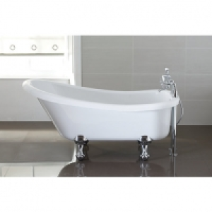 Wickes Slipper Single Ended Roll Top Bath - 1500 x 700mm