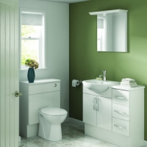 Wickes Seville 3 Drawer Bathroom Unit - White Gloss 300mm