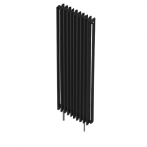 QRL Adagio Vertical Designer Radiator - Matt Charcoal 2000 x
