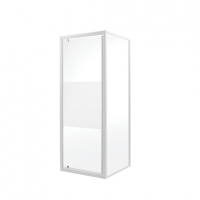 Wickes  Wickes Pivot Door & Side Panel Pack - White with Modesty Pan