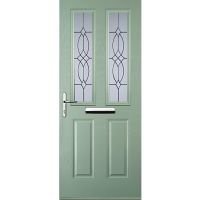 Wickes  Euramax 2 Panel 2 Square Chartwell Green Right Hand Composit