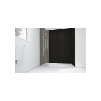 Wickes  Wickes Black Lilly Laminate 1200x900mm 3 sided Shower Panel 