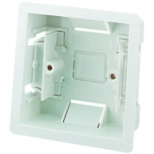 Wickes Plasterboard Box 1 Gang White £0.79