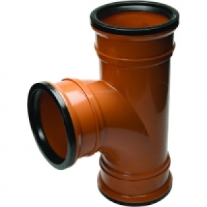 Wickes  Wickes 110mm Terracotta 87.5 Deg Triple Socket Branch