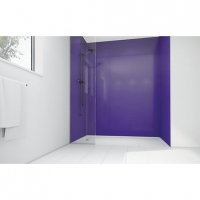 Wickes  Wickes High Gloss Purple Laminate 1200x900mm 2 sided Shower 