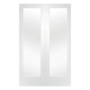 Wickes  Wickes Winrow Glazed Internal Rebated White Primed Door Pair