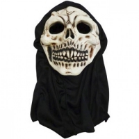 JTF  Latex Skull Mask with Hood