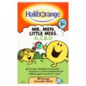Mr Men Little Miss Vitamins A, C and D Orange Chewable Table £4.00