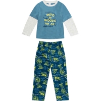 BigW  Emerson Junior Boys Knit Flannel Pyjama Set