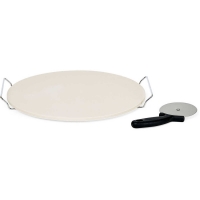 BigW  15 Inch Pizza Stone with Cutter and Wire Rack