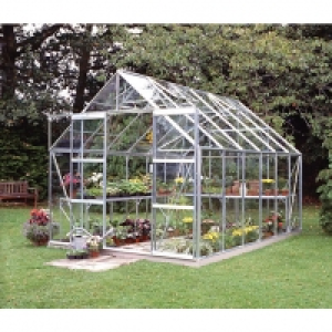 Wickes  Halls Aluminium Apex Greenhouse with Steel Base - 8 x 12