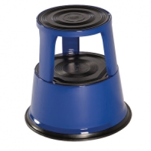 Wickes  Kik - Step Steel Stool in Blue - Max Height 0.43m