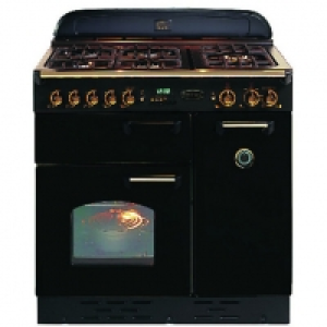 Wickes  Rangemaster Classic Delux 90 Cooker Black & Brass