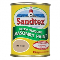 Wickes  Sandtex Smooth Masonry Paint - Mid Stone 150ml