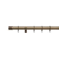 Wickes  25/28mm Extendable Stud Curtain Pole 120-210cm Antique Brass