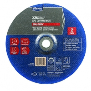 Wickes Masonry DPC Cutting Disc - 230mm - Pack of 2