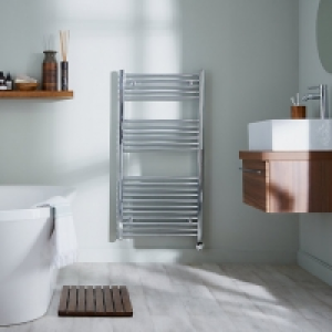 Wickes  Towelrads Richmond Thermostatic Chrome Towel Radiator 691 mm