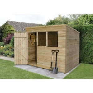 Wickes Pent Overlap Pressure Treated Shed 8 x 6 ft - with As £495.63
