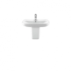 Wickes Bellante Ceramic Basin with Semi Pedestal - 550mm