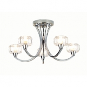 Spa Octans 5 Light Chrome Bathroom Semi-flush Ceiling Light  £99.99