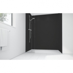 Wickes Black Matte Acrylic 900 x 900 2 Sided Shower Panel Ki