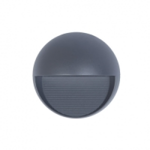 Lutec Radius Exterior Black Round Wall Lantern - 9W