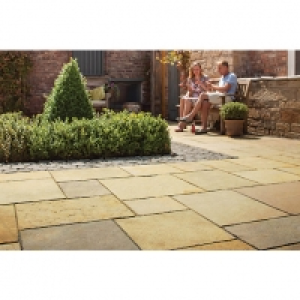 Marshalls Aluri Limestone Riven Rustic Ochre Paving Patio Pa