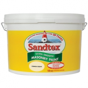 Sandtex Smooth Masonry Paint - Cornish Cream 10L